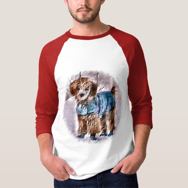 Camiseta Poodle Christmas Gifts (Frente)