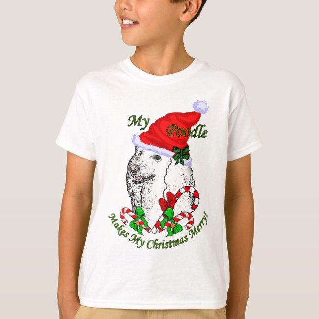 Camiseta Poodle Christmas Gifts (Frente)