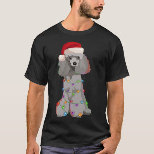 Camiseta Poodle Christmas Lights Xmas Dog Lover