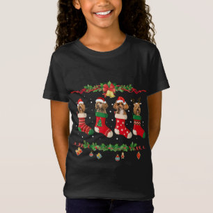 Camiseta Poodle Christmas Stocks Dog Lover Xmas Sweater