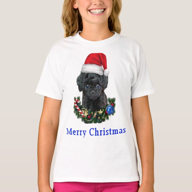 Camiseta Poodle Christmas T-Shirt (Frente)