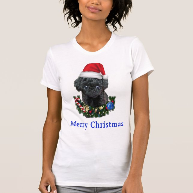 Camiseta Poodle Christmas T-Shirt (Frente)