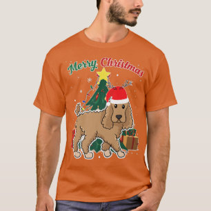 Camiseta Poodle Christmas Tree Snow Flakes Xmas Presente