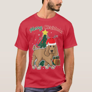 Camiseta Poodle Christmas Tree Snow Flakes Xmas Presente