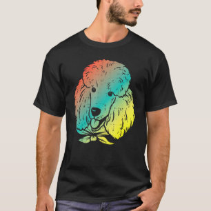 Camiseta Poodle Colorful Face Art Animal Pet Proprietário