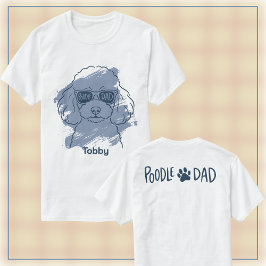 Camiseta Poodle Dad Men's T‑Shirt Custom Name Gift