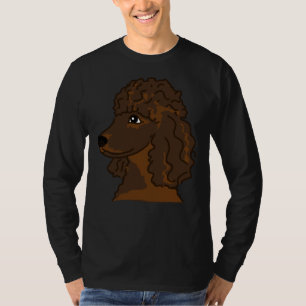 Camiseta Poodle de Coral Castanho