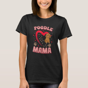 Camiseta Poodle Divertida Mama Pet Roupa Poodle Mamãe Prese
