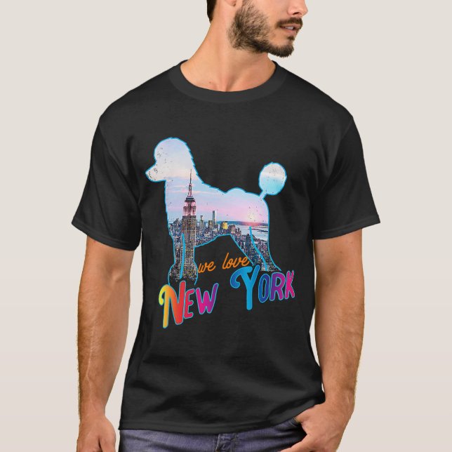 Camiseta Poodle Dog Breed New York USA Legal Landmark Dog (Frente)