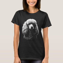 Camiseta Poodle Dog Dark Art Women’s Black Tee
