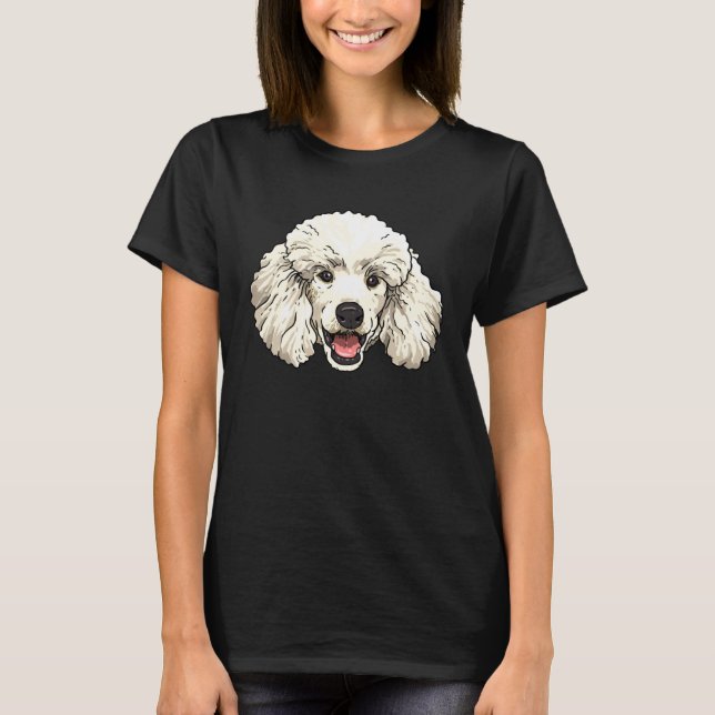Camiseta Poodle Dog Face Puppy Pet Animal Poodle  Poodle Mo (Frente)