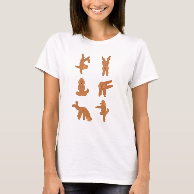 Camiseta Poodle dog fazendo yoga (Frente)