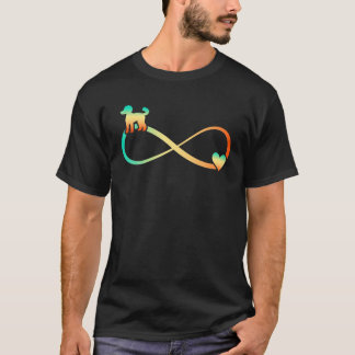 Camiseta Poodle Dog Infinite Love Heart Infinity Símbolo Vi