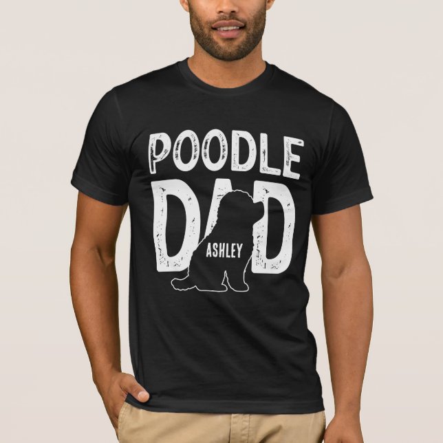Camiseta Poodle Dog Pai Puppy Pai (Frente)