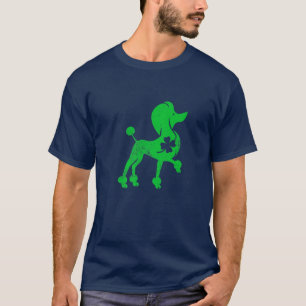 Camiseta Poodle Dog Shamrock Heart St Pattys Day Puppy