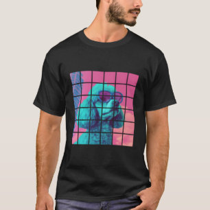 Camiseta Poodle Dog Synthwave Vibe Graphic Funny
