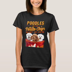 Camiseta Poodle E Batatas Cachorros Engraçados Mamãe Papá