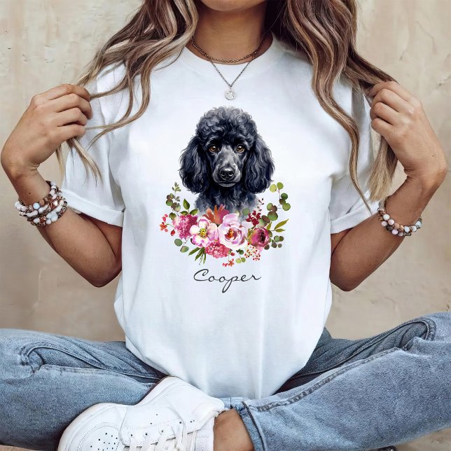 Camiseta Poodle em Aquarela (Criador carregado)