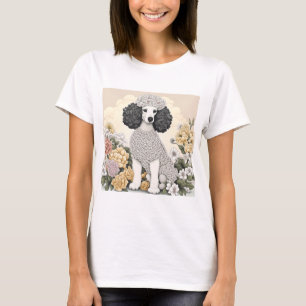 Camiseta Poodle em Flores Caprichosas 