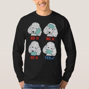 Camiseta Poodle Em Mask Engraçado Distanciamento Social