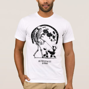 Camiseta Poodle Funny E Skeleton Animal Lover Gift