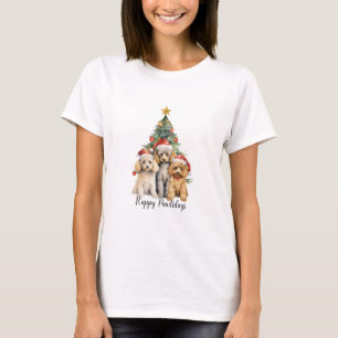 Camiseta Poodle Happy Pawlidays
