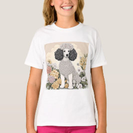 Camiseta Poodle in Whimsical Flowers