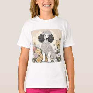 Camiseta Poodle in Whimsical Flowers