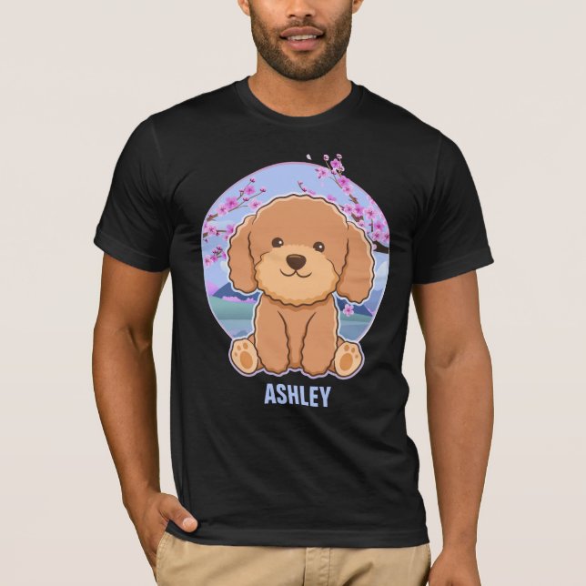 Camiseta Poodle Kawaii Cute Gift Pet (Frente)