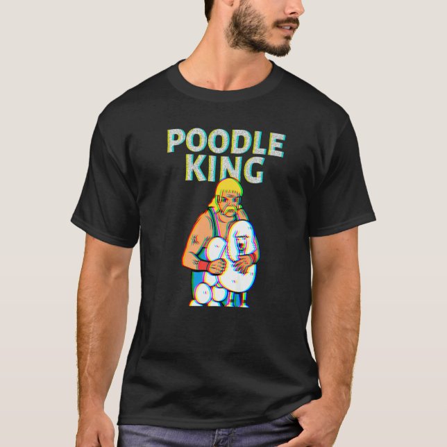 Camiseta Poodle King Mullet Time Business In Front Party In (Frente)