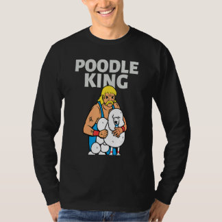 Camiseta Poodle King Mullet Time Business In Front Party In