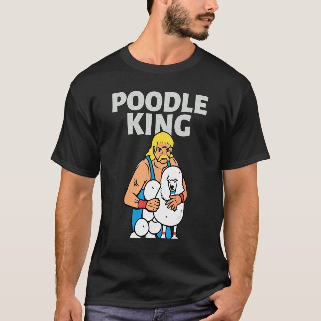 Camiseta Poodle King Mullet Time Business In Front Party In (Frente)