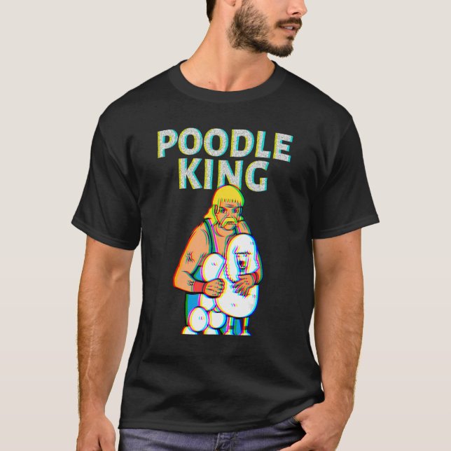 Camiseta Poodle King Mullet Time Business In Front Party In (Frente)