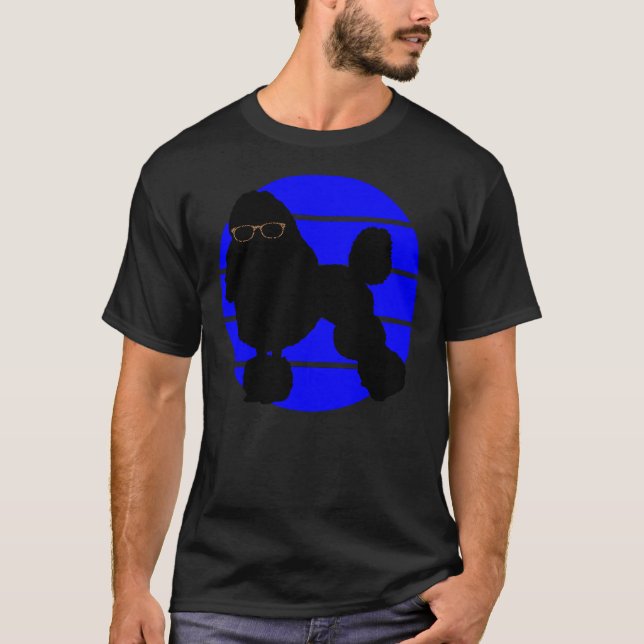Camiseta Poodle Leopard Skin Sunvidles Blue Sunset (Frente)