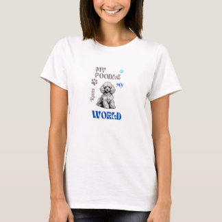 Camiseta Poodle Mãe Poodle Pai Meu Poodle Executa Meu Mundo
