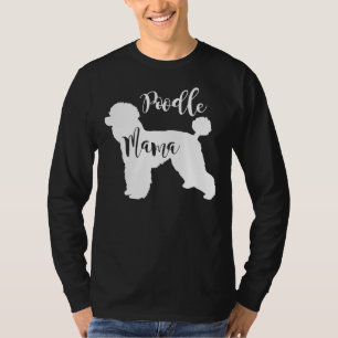 Camiseta Poodle Mama Perfil De Poodle Dog Mamãe Gift