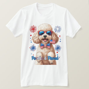 Camiseta Poodle & Orud - 4 de julho Cão T-Shirt