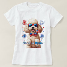 Poodle & Orud - 4 de julho Cão T-Shirt