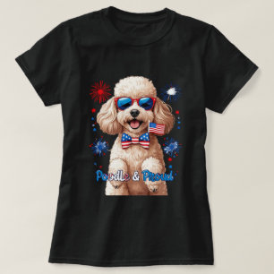 Camiseta Poodle & Orud - 4 de julho Cão T-Shirt