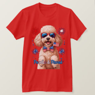 Camiseta Poodle & Orud - 4 de julho Cão T-Shirt