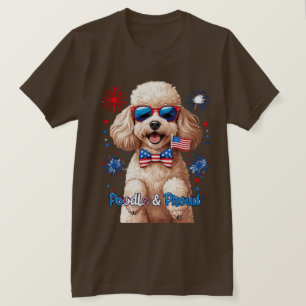 Camiseta Poodle & Orud - 4 de julho Cão T-Shirt