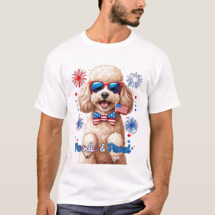 Camiseta Poodle & Orud - 4 de julho Cão T-Shirt