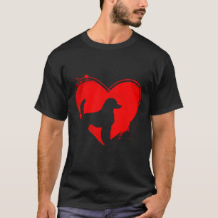 Camiseta Poodle Padrão Coração em Forma de Dia dos Namorado