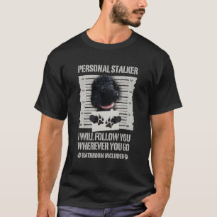 Camiseta Poodle Padrão Preto do Marcador Pessoal