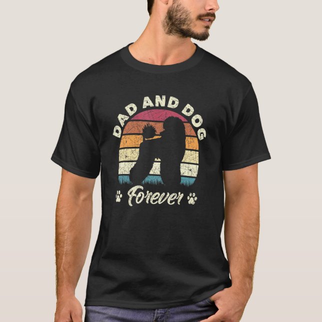 Camiseta Poodle-Pai De Pai De Animais De Companhia (Frente)