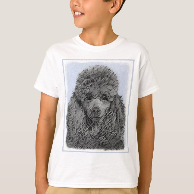 Camiseta Poodle Painting Miniature Toy Black (Frente)