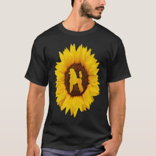 Camiseta Poodle Para Homens Cachorros Cachorro Girassol