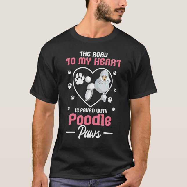 Camiseta Poodle Pata Divertida Dono de Cachorro Criadores P (Frente)