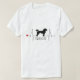 Camiseta Poodle Personalizado Ama Meu Coração De Cachorro B (Frente do Design)