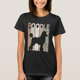 Camiseta Poodle Poodle Antigo Cão Poodle Retro Caniche Amo
